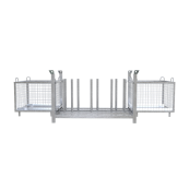 Pallet | series 50116 | Basket for storage robust steel basket, can be attached to stacking pallet 50116, the basket is connected to the face side of the stacking pallet without the need for tools, automatically arrestingframed mesh inner dimensions:length: 0.70 m, width: 0.78 m, height: 0.53 m